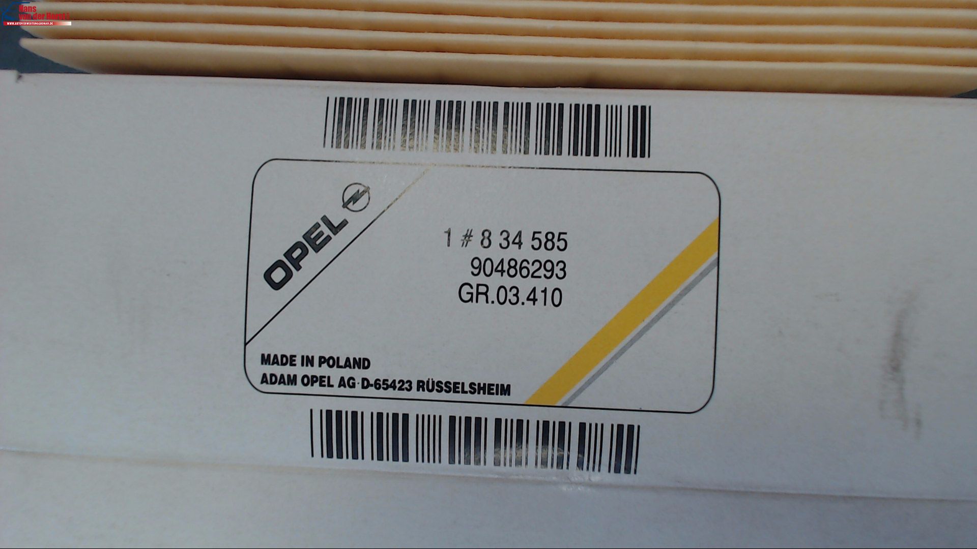LUFTFILTER ORIGINAL GM